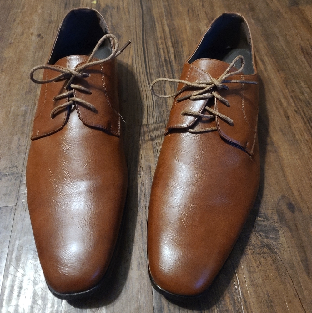 BRAVO/KING-1 Dress Shoe Classic Oxford Leather Lining Brown Matte 17 wide men's